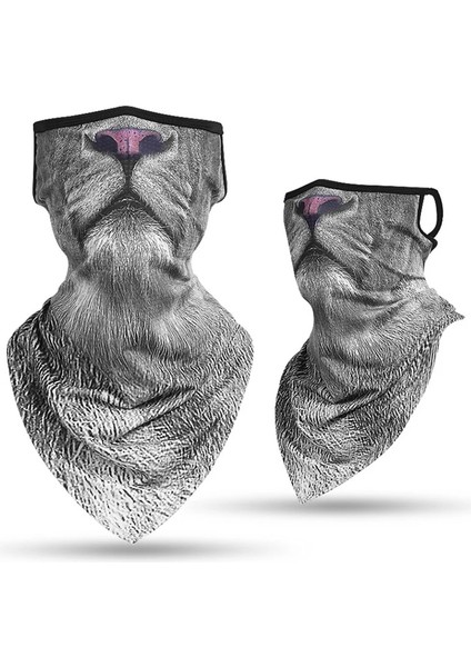 A25 Stili Tek Boyut Hayvan Baskı Spor Eşarp Bisiklet Bandana Yürüyüş Avcılık Kamp Boyun Isıtıcı Yüz Kapak Körüğü Kadın Erkek Balaclava Üçgen Maske (Yurt Dışından)