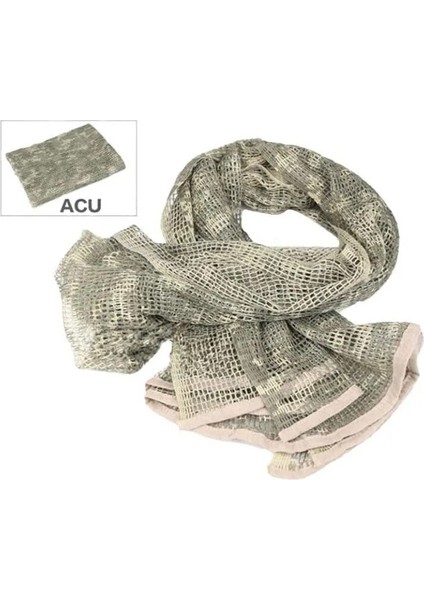 Acu Stili 190*90 cm Eşarp Pamuk Askeri Kamuflaj Taktik Örgü Eşarp Keskin Nişancı Yüz Eşarp Peçe Kamp Avcılık Çok Amaçlı Yürüyüş Eşarp (Yurt Dışından)