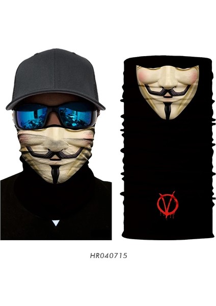 No.1 Tarzı 3D Dikişsiz Sihirli Palyaço Bandana Avcılık Boyun Körüğü Eşarp Kayak Balıkçılık Bisiklet Yürüyüş Koşu Yaz Yarım Yüz Maskesi Kadın Erkek (Yurt Dışından)
