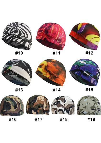 No.13 Tarzı 1 Adet Unisex Yaz Soğutma Kafatası Şapkalar Nefes Alabilir Ter Emici Açık Yürüyüş Balıkçılık Bisiklet Avcılık Ter Emici Kapaklar (Yurt Dışından) indirimleri