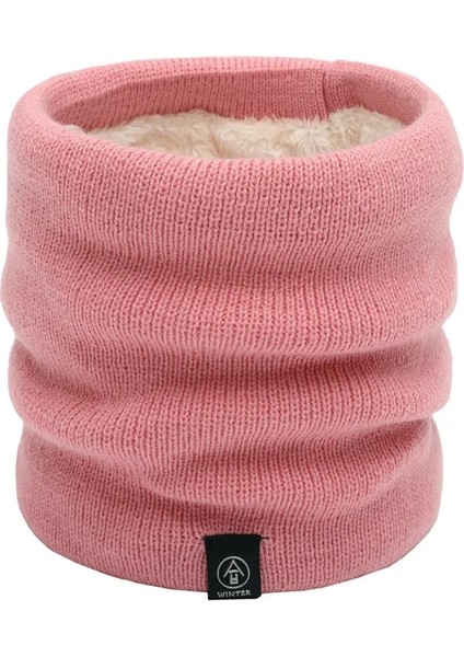 Pembe Tarzı Unisex Winter Men Women Warm Knitted Ring Scarves Thick Elastic Knit Mufflers Children Neck Warmer Plush Polyester Scarf (Yurt Dışından)