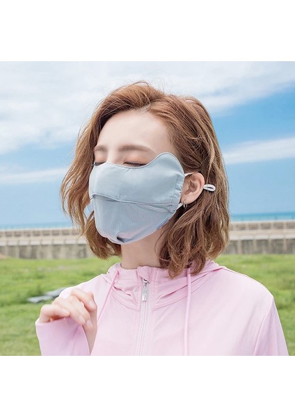 Siyah Stil Moda Yaz Güneş Koruyucu Bisiklet Maskesi Eşarp Buz Ipek Tam Yüz Kulakları ile Nefes Kapakları Bandana Dekorasyon Aksesuarları Kadınlar (Yurt Dışından) fiyatları