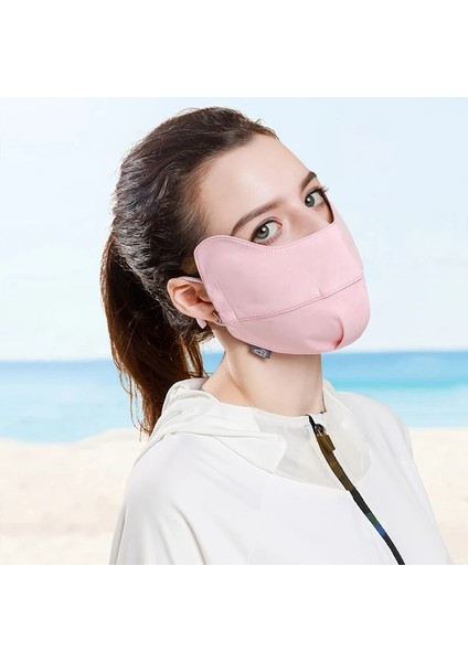 Siyah Stil Moda Yaz Güneş Koruyucu Bisiklet Maskesi Eşarp Buz Ipek Tam Yüz Kulakları ile Nefes Kapakları Bandana Dekorasyon Aksesuarları Kadınlar (Yurt Dışından) fırsatları