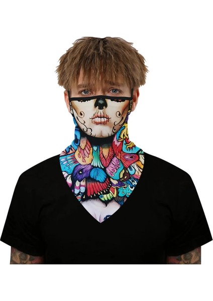 Fildişi Tarzı Cadılar Bayramı Palyaço Kafatası Baskı Dikişsiz Balaclava Sihirli Eşarp Doğa Sporları Bandanalar Erkekler Bisiklet Yürüyüş Eşarp Boyun Körüğü (Yurt Dışından) fırsatları