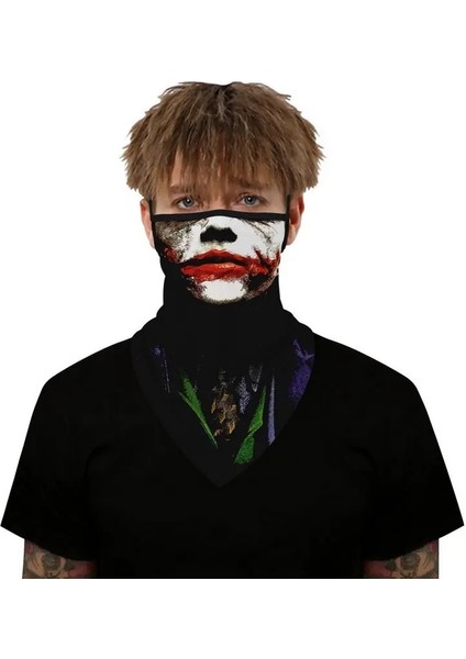 Fildişi Tarzı Cadılar Bayramı Palyaço Kafatası Baskı Dikişsiz Balaclava Sihirli Eşarp Doğa Sporları Bandanalar Erkekler Bisiklet Yürüyüş Eşarp Boyun Körüğü (Yurt Dışından) indirimleri