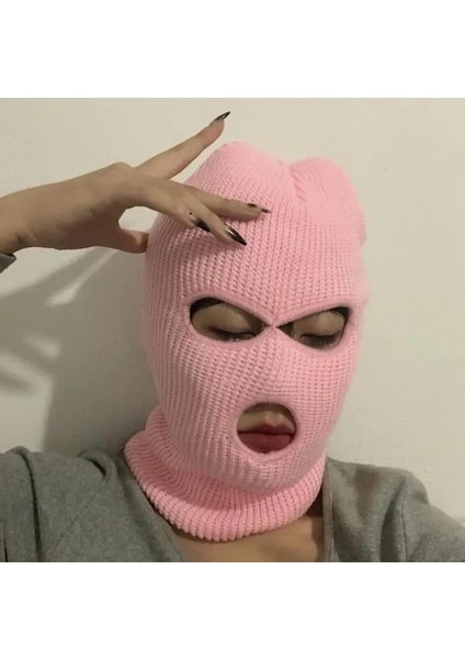 No.15 Tarzı Tam Yüz Kapağı Kayak Maskesi Şapka 3 Delik Balaclava Ordu Taktik Cs Rüzgar Geçirmez Örgü Kasketleri Bonnet Bisiklet Kış Sıcak Unisex Kapaklar (Yurt Dışından)