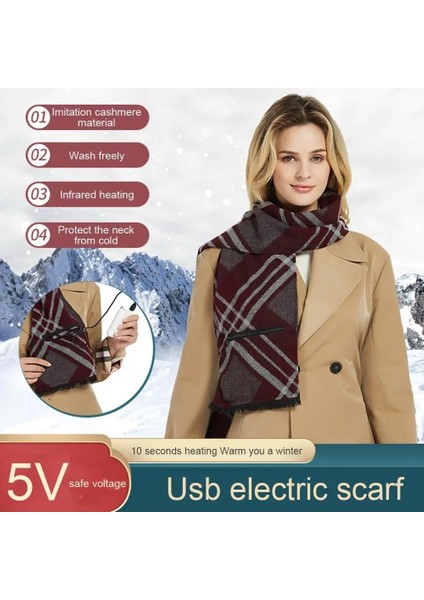 No.6 Tarzı Elektrikli Isıtmalı Şal Mobil Isıtmalı Eşarp Kış Isınma Boyun El Taşınabilir USB Powered Soft Ourdoor Kapalı Araba Ev (Yurt Dışından) fiyatları