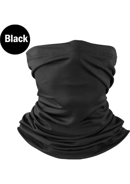 Siyah Stil Uv Protection Ice Silk Face Cover Neck Tube Outdoor Sports Bandana Scarf Breathable Hiking Scarf Neck Gaiter Bandana (Yurt Dışından)