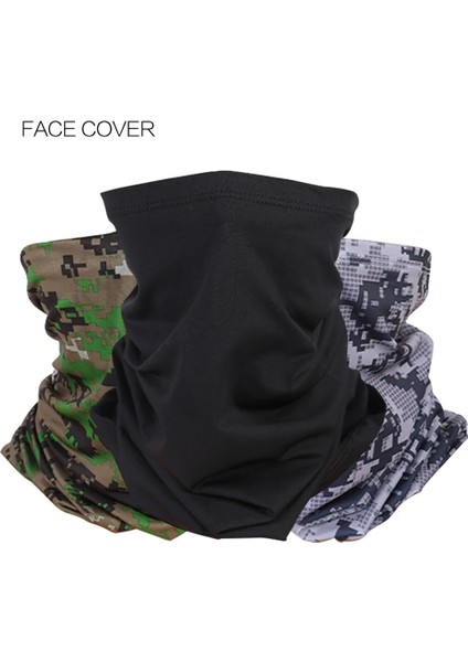 Siyah Stil Uv Protection Ice Silk Face Cover Neck Tube Outdoor Sports Bandana Scarf Breathable Hiking Scarf Neck Gaiter Bandana (Yurt Dışından) fırsatları