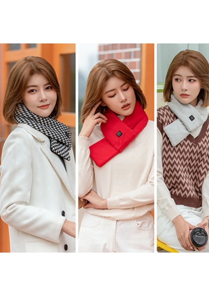 Beyaz Stil Yeni Isıtma Eşarp Elektrikli Isıtıcı Sıcak Boyun Koruma USB Isıtmalı Kış Eşarp Erkekler ve Kadınlar Şal Düz Renk Kapalı Açık (Yurt Dışından) modelleri
