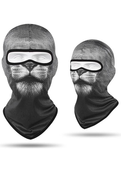 K10 Stili Tek Boyut Hayvan Baskı Balaclava Çocuklar Tam Yüz Maskesi Açık Çocuk Boyun Isıtıcı Körüğü Buffs Eşarp Bisiklete Binme Kayak Kaykay Yüz Kalkanı (Yurt Dışından)