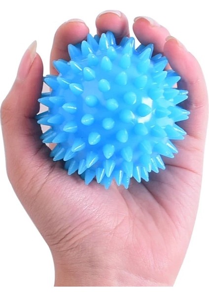 Açık Mavi-6.5cm Tarzı Tpr 7cm Çapı Boş Yumuşak Başak Topu El Gücü Kurtarma Egzersiz Masaj Topu Yoga Fitneky Masaj Tetik Noktası (Yurt Dışından)