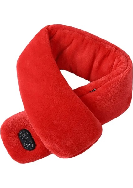 Kırmızı Stil 1 Adet USB Isıtmalı Kış Eşarp Şal Dış Ticaret Akıllı Isıtma Katı Titreşim Masaj Eşarp Açık Kayak Tırmanma Eşarp Erkekler Için (Yurt Dışından)