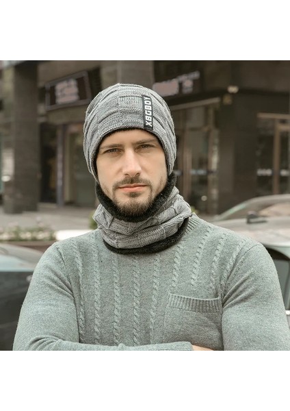 Şampanya Tarzı Kış Eşarp Şapka Seti Açık Spor Sıcak Kasketleri Erkekler Için Şapka Örme Şapkalar Bandana Yürüyüş Kamp Çocuk Boyun Isıtıcı Kap Boyun Körüğü (Yurt Dışından) modelleri