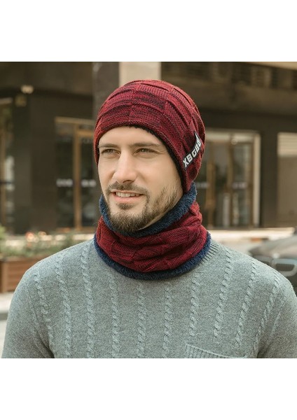 Şampanya Tarzı Kış Eşarp Şapka Seti Açık Spor Sıcak Kasketleri Erkekler Için Şapka Örme Şapkalar Bandana Yürüyüş Kamp Çocuk Boyun Isıtıcı Kap Boyun Körüğü (Yurt Dışından) fırsatları