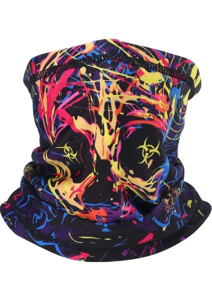 No.3 Tarzı Erkekler Kış Baskı Kafatası Bandana Polar Termal Boyun Koşu Kayak Yürüyüş Bisiklete Binme Avcılık Snowboard Spor Eşarp Yüz Maskesi Kadınlar (Yurt Dışından)
