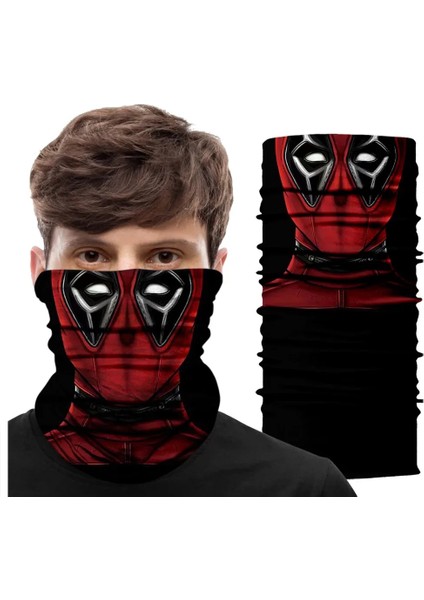 180784 Ölü Havuz Stili 3D Punisher Boyun Körüğü Bisiklet Bandana Tübüler Eşarp Venom Scaldacollo Motosiklet Yüz Maskesi Cuello Buff Biker Yarım Maske Ordu Erkekler (Yurt Dışından)