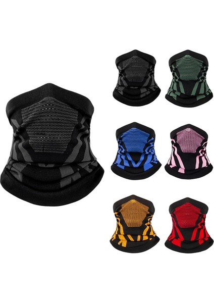 Siyah Stil Termal Yüz Bandana Maskesi Örtüsü Boyun Isıtıcı Körüğü Bisiklet Bisiklete Binme Kayak Tüpü Eşarp Yürüyüş Nefes Maskeleri Baskı Kış Kadın Erkek (Yurt Dışından)
