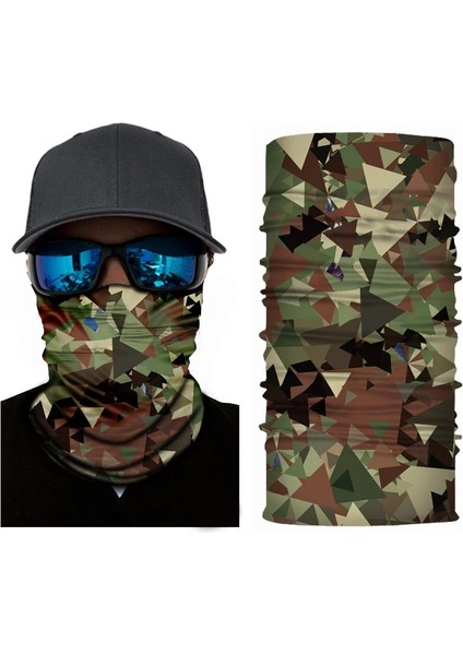 S67 Stili Tek Boyut 3D Kamuflaj Kafatası Katı Bisiklet Maskesi Eşarp Bisiklete Binme Motosiklet Bandana Doğa Sporları Yürüyüş Balıkçılık Bandana Boyun Körüğü Tops (Yurt Dışından)