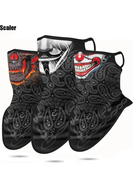 SA210027 Stili 3D Paisley Kafatası Yüz Maskesi Bandana Nefes Alabilir Sporlar Anonim Bandanalar Korkunç Maske Kayak Üçgen Eşarp Yürüyüş Koşu Boyun Körüğü (Yurt Dışından) fiyatları