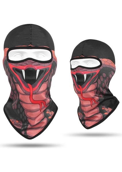K24 Stili Tek Boyut Hayvan Baskı Balaclava Çocuklar Tam Yüz Maskesi Açık Çocuk Boyun Isıtıcı Körüğü Buffs Eşarp Bisiklete Binme Kayak Kaykay Yüz Kalkanı (Yurt Dışından)