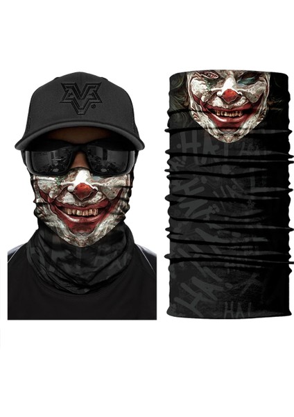 No.29 Tarzı 3D Dikişsiz Sihirli Palyaço Bandana Avcılık Boyun Körüğü Eşarp Kayak Balıkçılık Bisiklet Yürüyüş Koşu Yaz Yarım Yüz Maskesi Kadın Erkek (Yurt Dışından)