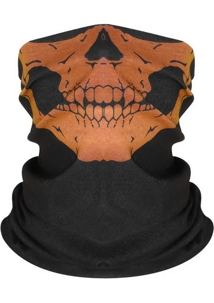 E723419A Stili Tek Boyut Skull Print Bandana Balaclava Full Face Mask Scarf Outdoor Fishing Hunting Hiking Cycling Neck Gaiter Face Cover Shield (Yurt Dışından)