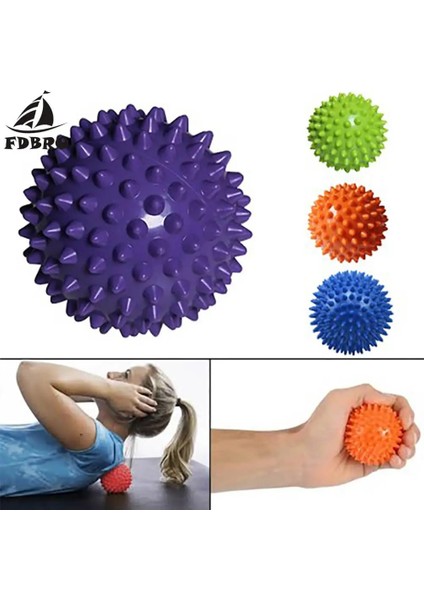 Mavi Stil Fdbro 7cm Taban Kirpi Duyusal Eğitim Topu Kavrama Fitness Pvc El Ayak Masaj Topu Taşınabilir Fizyoterapi Topu (Yurt Dışından)