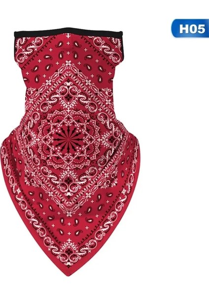 No.5 Tarzı Unisex Men Women Face Scarf Bandana Ear Loops Face Balaclava Neck Gaiters Digital Printed Windproof Thin Wrap Scarf (Yurt Dışından)