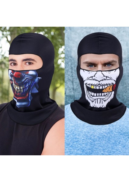 No.3 Tarzı Kış Isıtıcı Balaclava Ork Palyaço Joker Yürüyüş Tam Maske Yüz Eşarp Koşu Bisiklet Avcılık Snowboard Kask Liner Şapka Erkekler Kadınlar (Yurt Dışından)