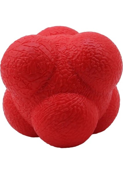 Kırmızı Stil 5.5cm Hexagonal Reaction Ball Silicone Agility Coordination Reflex Exercise Sports Fitness Training Ball Fitness Balls (Yurt Dışından)