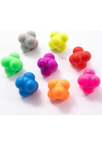 Kırmızı Stil 5.5cm Hexagonal Reaction Ball Silicone Agility Coordination Reflex Exercise Sports Fitness Training Ball Fitness Balls (Yurt Dışından) indirimleri