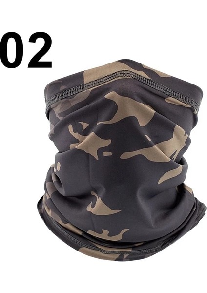 02 Cp Siyah Stil Yarım Yüz Bandana Eşarp Bisiklet Balıkçılık Spor Yumuşak Pürüzsüz Elastik Nefes Tüp Boyun Körüğü Kapak Erkekler Taktik Yüz Eşarp (Yurt Dışından)