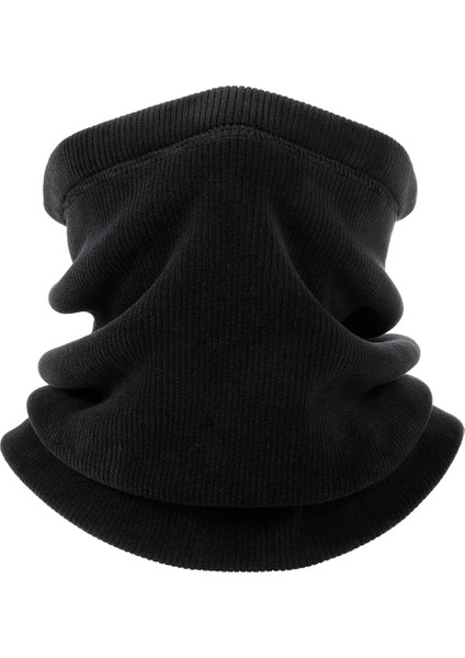 Siyah Stil Kış Isıtıcı Polar Bandana Termal Yarım Yüz Maskesi Doğa Sporları Bisiklet Avcılık Kayak Yürüyüş Biker Snowboard Erkek Kadın Eşarp (Yurt Dışından)