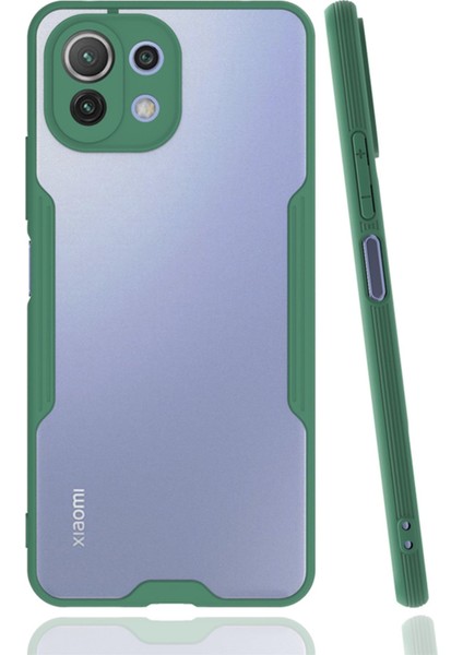 Xiaomi Mi 11 Lite Kılıf Platin Silikon - Yeşil 300099