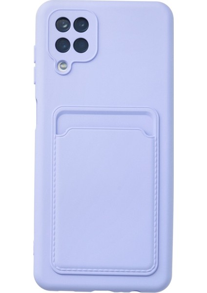 Samsung Galaxy M12 Kılıf Kelvin Kartvizitli Silikon - Lila 300099