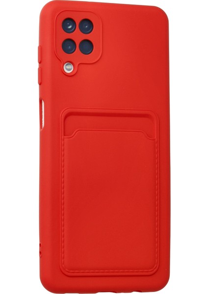 Samsung Galaxy M12 Kılıf Kelvin Kartvizitli Silikon - Kırmızı 300099