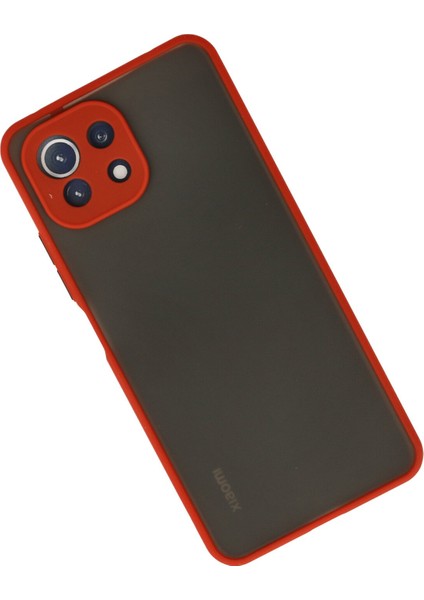 Xiaomi Mi 11 Lite Kılıf Montreal Silikon Kapak - Kırmızı 300099
