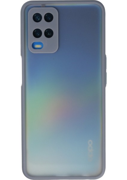 Oppo A54 4g Kılıf Montreal Silikon Kapak - Gri 300099