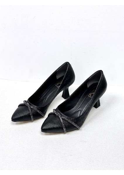 Kadeh 6 cm Topuklu Taşlı Kadın Topuklu Ayakkabı