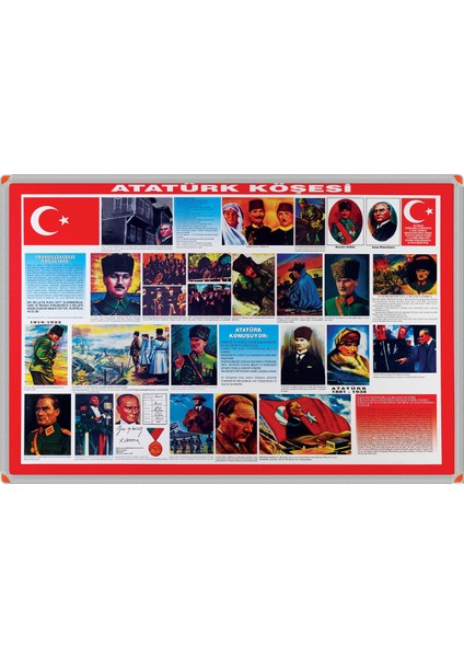 70 x 100 cm Atatürk köşesi Portre Tablo Alüminyum