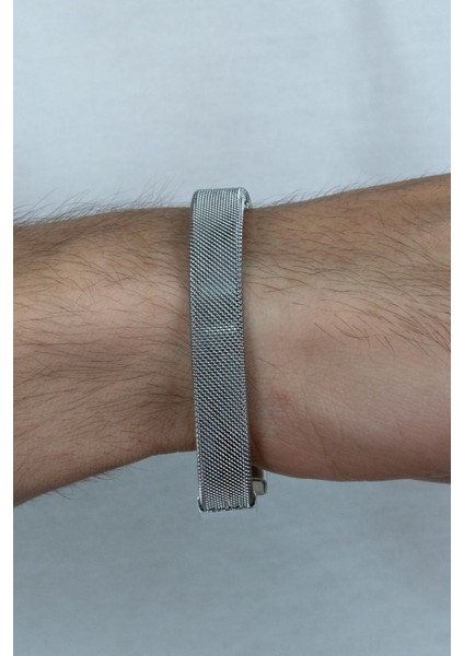 Örgü Hasır Model Kelepçe Unisex Çelik Bileklik Bilezik SCB20