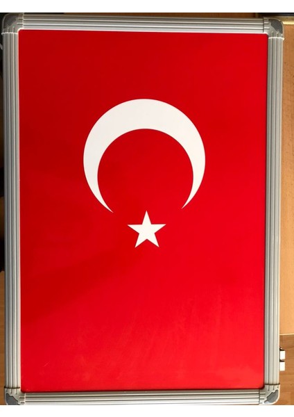 20 x 30 cm Türk Bayrağı Portre Tablo Alüminyum 414