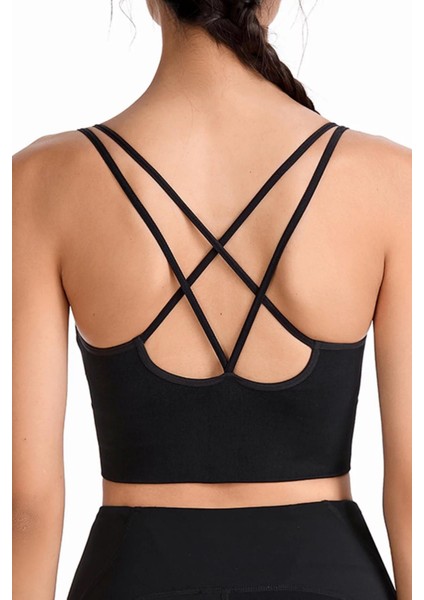 Kadın Cross Back Yoga Egzersiz Fitness Spor Sütyeni CRS003