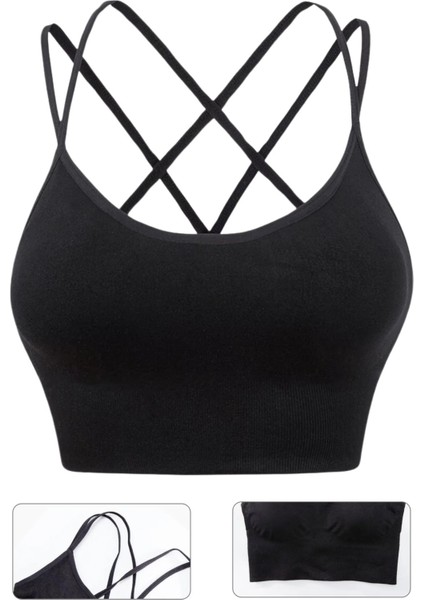 Ghassy Co. Kadın Cross Back Yoga Egzersiz Fitness Spor Sütyeni CRS003