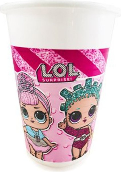 LML8570 Balonevi, Lol Sürpriz 8 Adet Kağıt Bardak 180/200ML