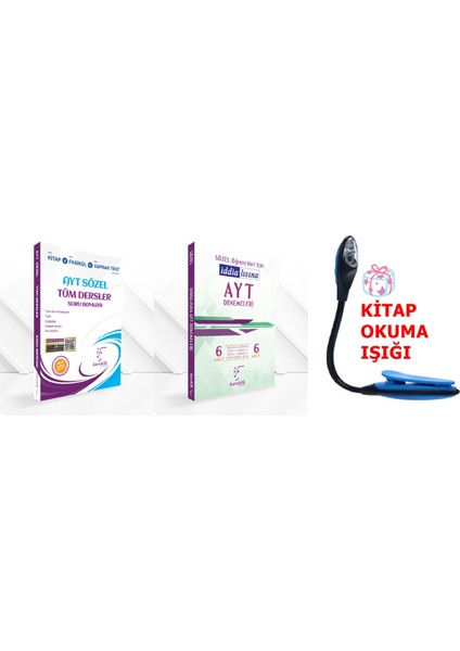 AYT Sözel Tüm Dersler Soru Bankası - Sözel İddialısına 6’lı Deneme Seti - Kitap Okuma Işığı