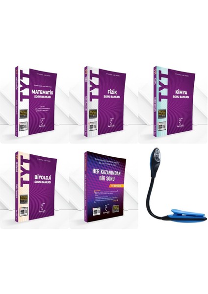TYT Sayısal Ağırlıklı Tüm Dersler Kazandıran Ful Soru Bankası Set - Kitap Okuma Işığı