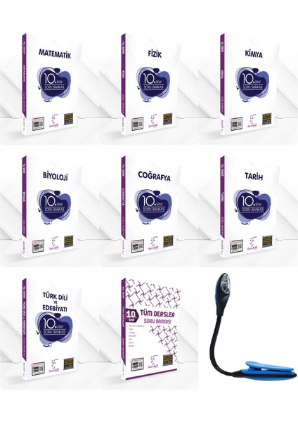 10. Sınıf Tüm Derler Soru Bankası Muhteşem Süper Set - Kitap Okuma Işığı