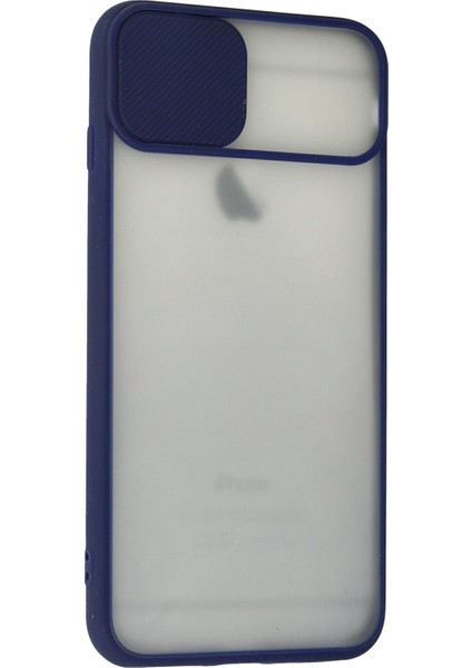 Iphone 6 Plus Kılıf Palm Buzlu Kamera Sürgülü Silikon - Lacivert 300099